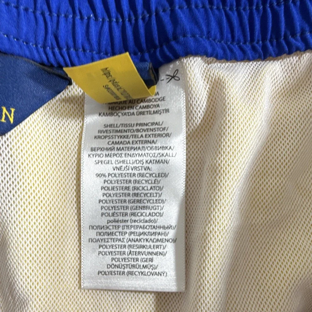 Polo Ralph Lauren Men's Yellow Swim Shorts Big & Tall 2XB Elastic Drawstring